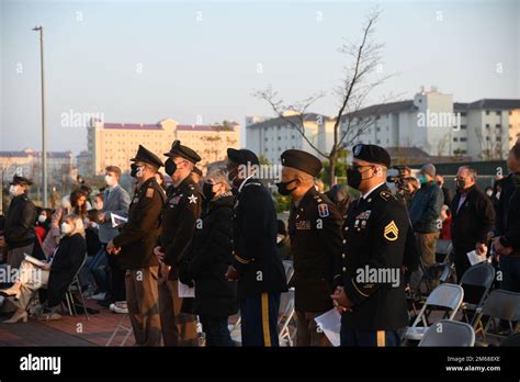 A military chaplain leading a memorial service