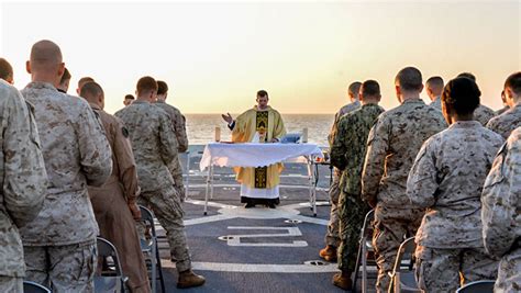 Chaplain Officer leading worship service