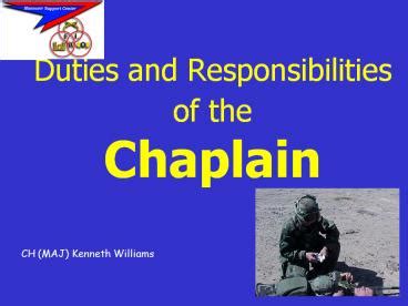 Chaplain Responsibilities