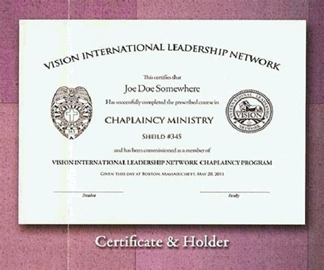 Chaplaincy Certificate