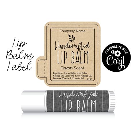 Chapstick label template free