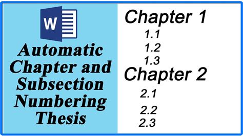 Chapters and Sections