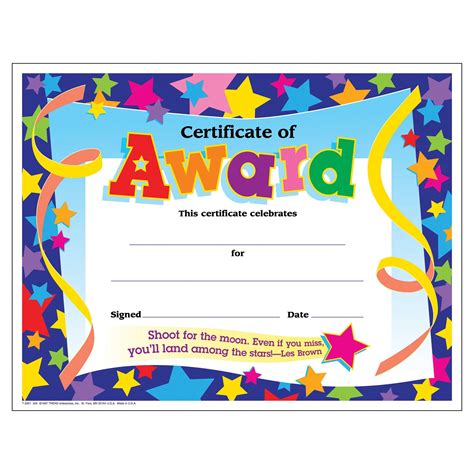 Character Award Certificate Template 4