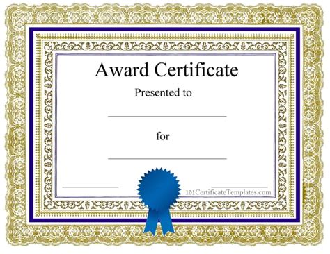 Character Award Certificate Template 5