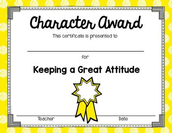 Character Award Certificate Template 9