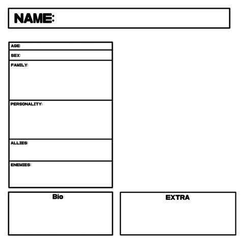 A character sheet template with a fantasy theme