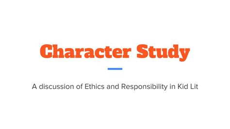 Character study template