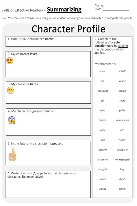 Character template tips