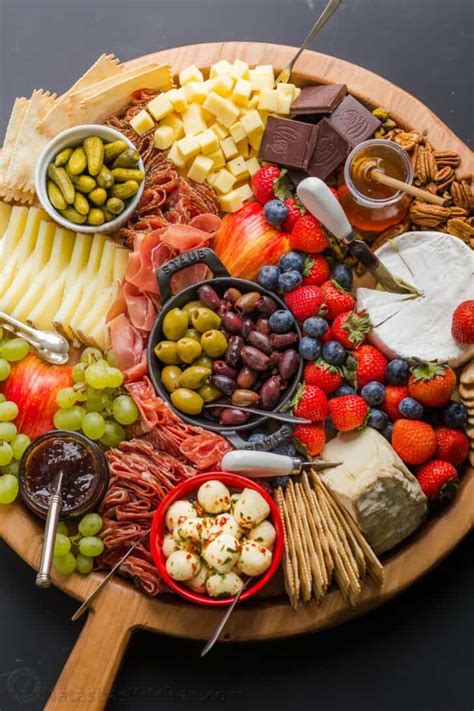 A charcuterie board with a variety of textures and flavors