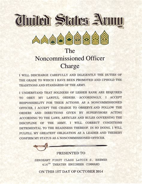 Non-Commissioned Officer taking charge