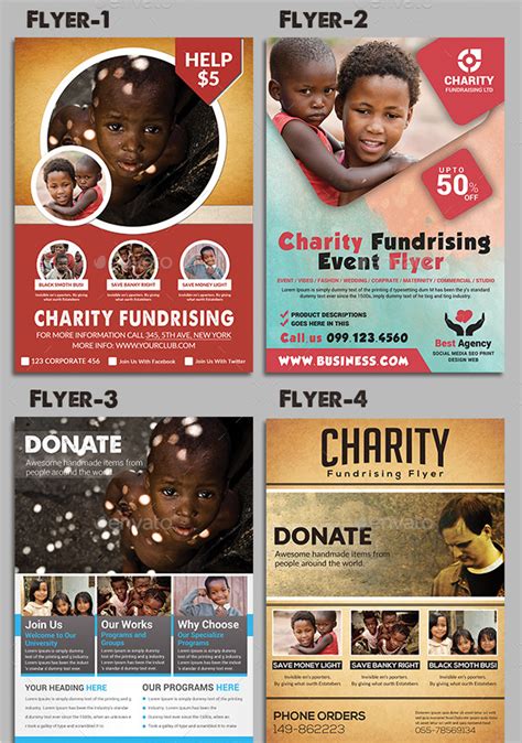 Charity event flyer template 4