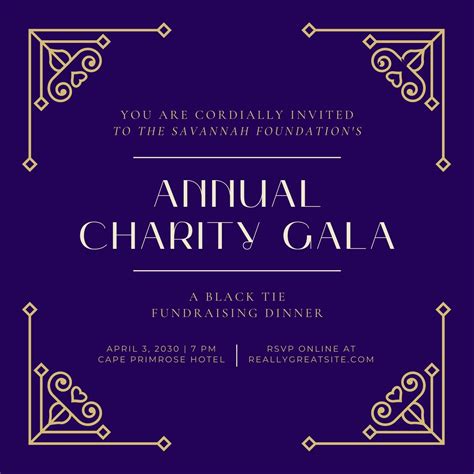 Charity Gala Invitation Template