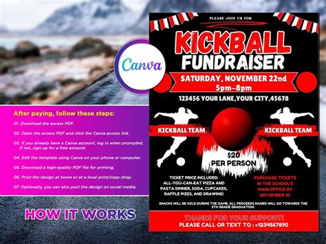 Charity kickball flyer template