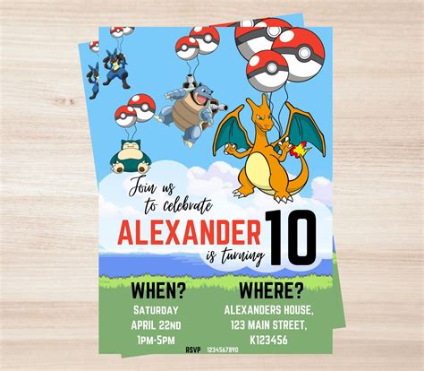 Charizard's Formal Invitation Template