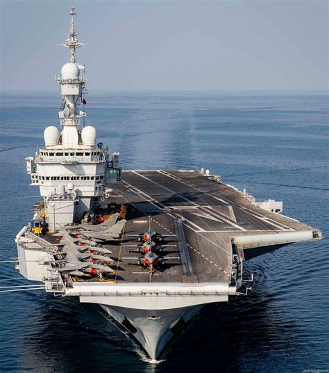 Charles De Gaulle Aircraft Carrier at Sea