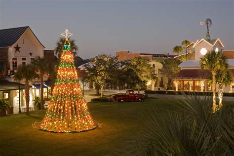 A beautiful display of Christmas lights in Charleston