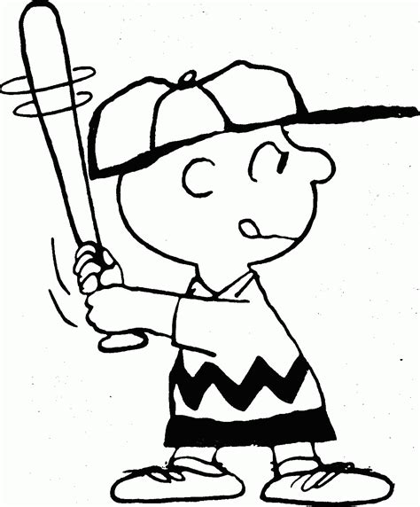 Charlie Brown Baseball Coloring Page