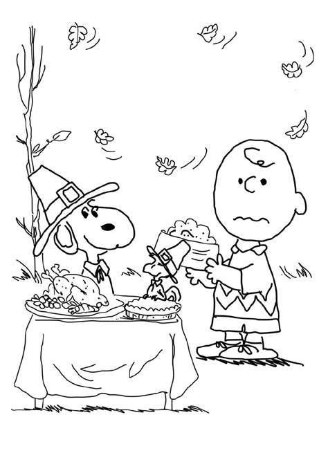 Charlie Brown Thanksgiving coloring pages