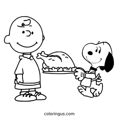 Charlie Brown Thanksgiving coloring pages