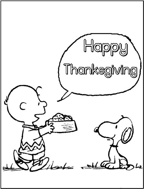 Charlie Brown Thanksgiving coloring pages