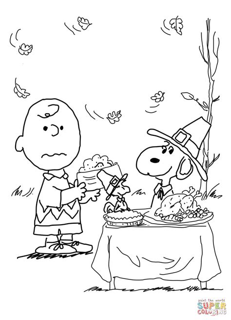 Charlie Brown Thanksgiving Coloring Page