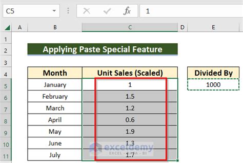 Scaling a chart in Excel