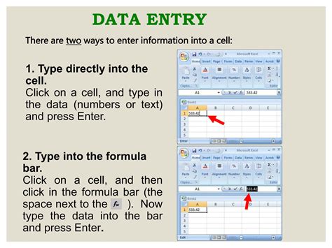 Using Formulas and Functions to Enter Data on a Chart Sheet