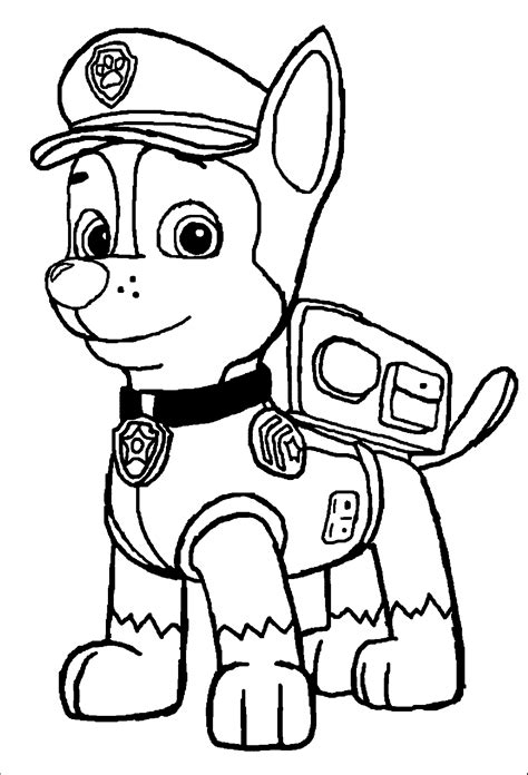 Chase Paw Patrol Coloring Page