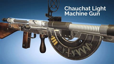 Chauchat machine gun during WW1