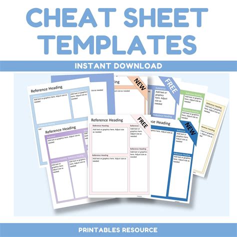 Cheat Sheet Template