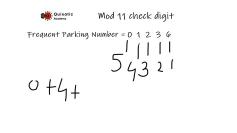 Check Digit Modulus 11