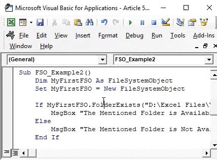 Check Folder Exists in VBA FileSystemObject