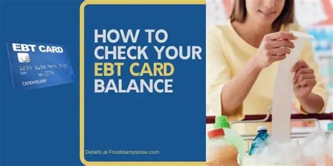 Check Food Stamp Card Balance