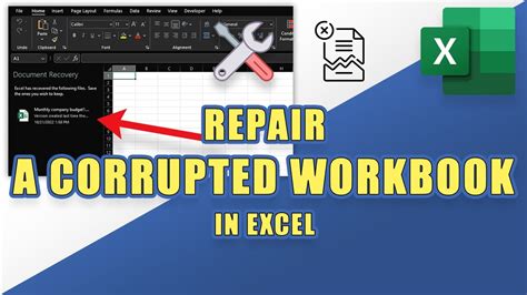 Checking for corrupted workbook or worksheet