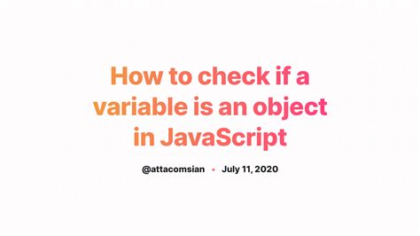 Check Object Names and Variables