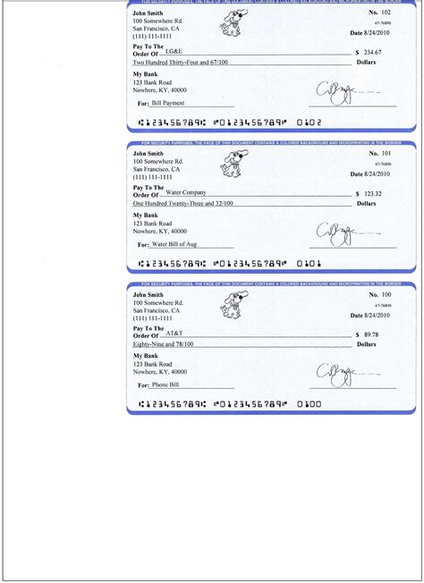 Harland Clarke Check Printing Template Design