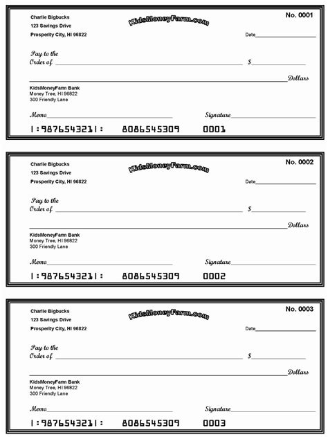 Personal Check Template