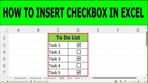 Checkboxes in Excel for Mac