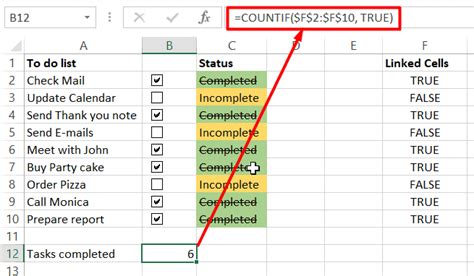 Checkboxes in Excel for Mac Formulas