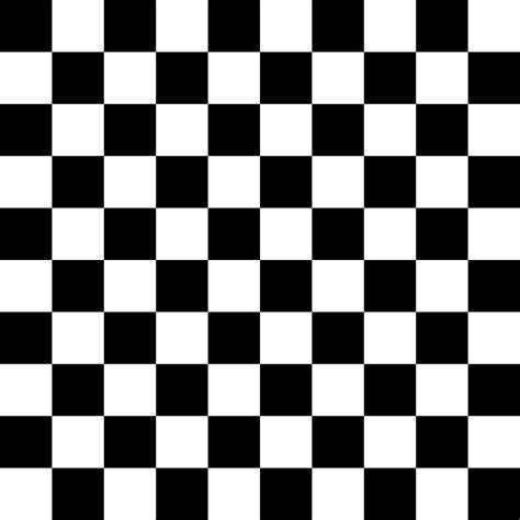 A classic checkerboard pattern with alternating black and white squares