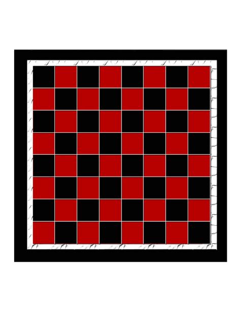 A printable checkerboard template with a grid of squares