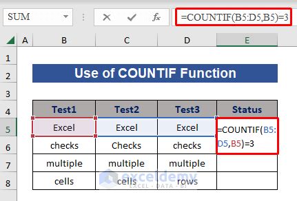 Checking multiple cells in Excel