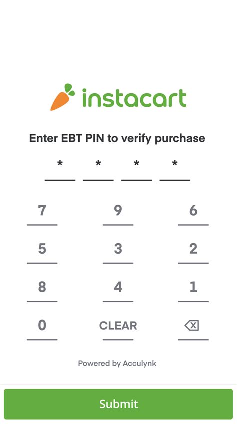 Checkout with EBT on Instacart