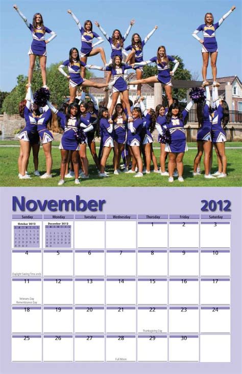 Cheer Calendar Template 10