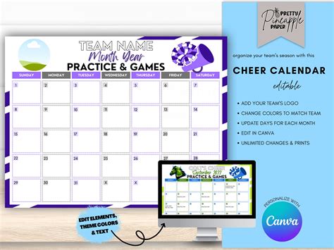 Cheer Calendar Templates