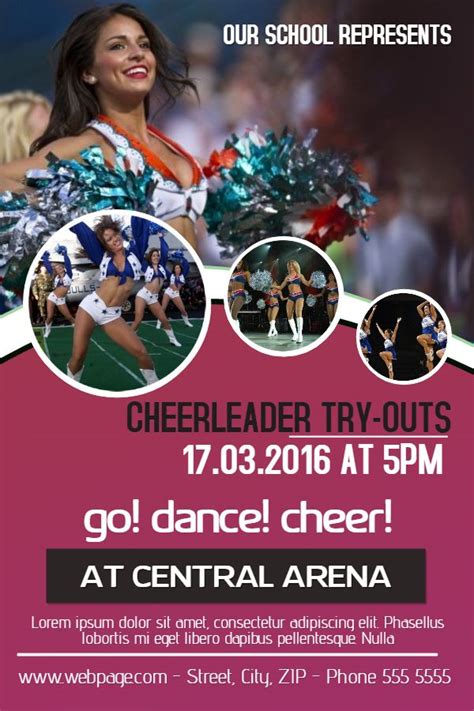 Cheer Tryout Flyer Template Gallery 1