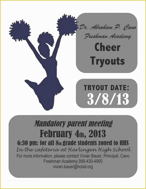 Cheer Tryout Flyer Template Gallery 7