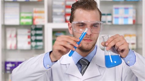 Chemist working in a pharmaceutical company