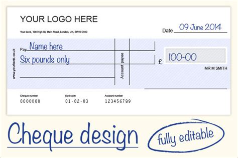 Cheque Template Design 10