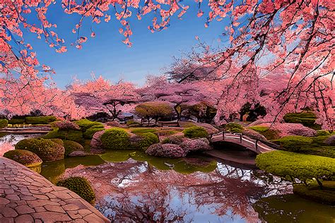 Cherry Blossom Garden Image